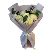Ivory Rose & Eucalyptus Bouquet