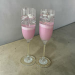 Load image into Gallery viewer, Pink Champagne Flute Duo Candle Set