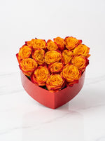 Load image into Gallery viewer, Wildcat Orange Rose Heart Box
