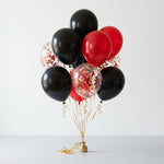 Load image into Gallery viewer, Red & Black Celebration Helium Balloon Set