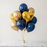 Load image into Gallery viewer, Blue & Gold Majesty Balloon Set