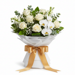 Load image into Gallery viewer, Eid Mubarak Bouquet - White & Gold