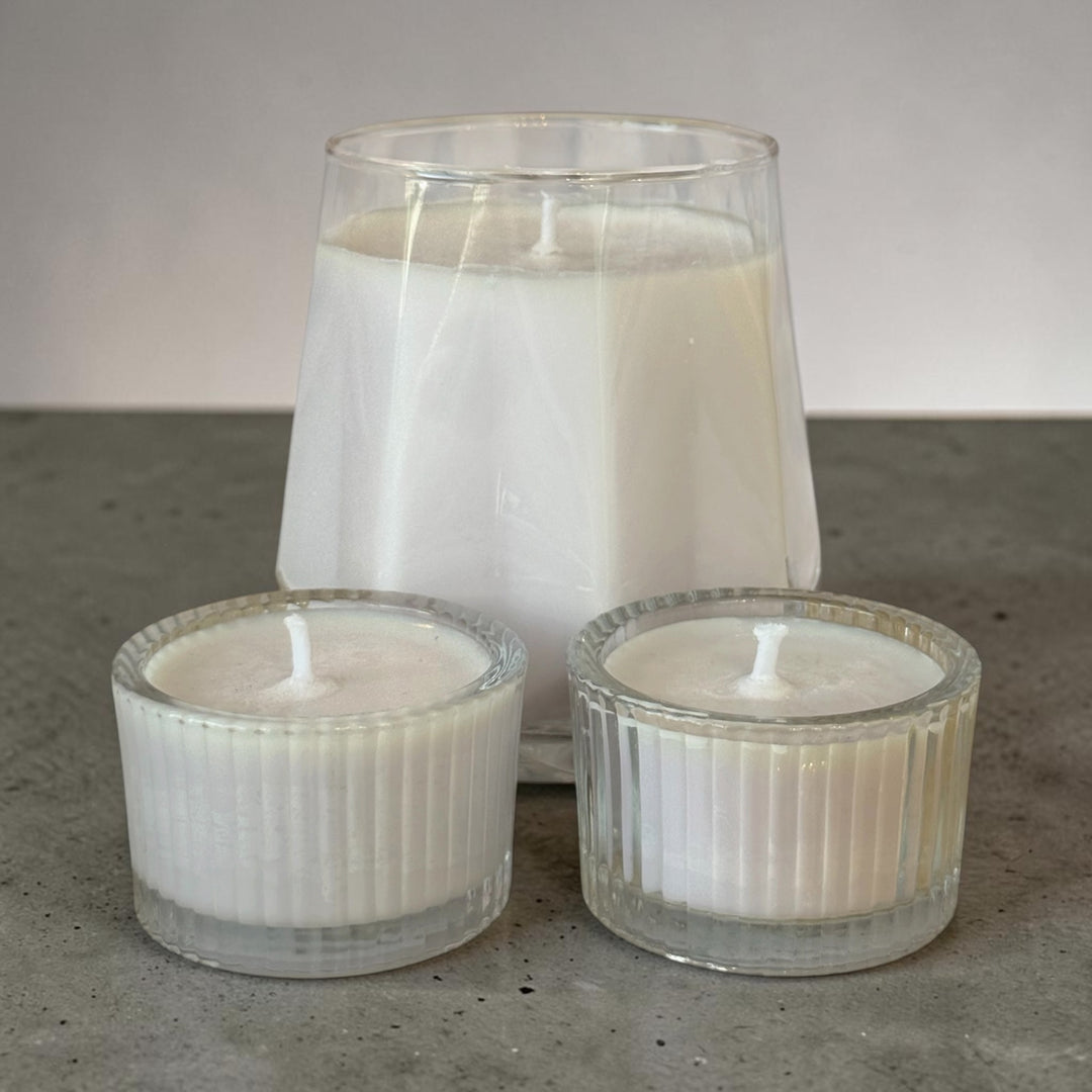 White Scented Candle Trio Set