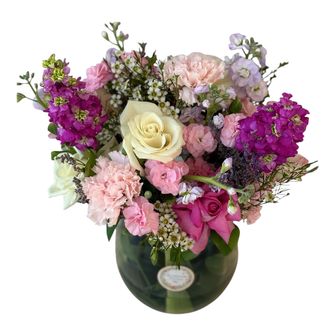 Wild Garden Glass Vase Arrangement