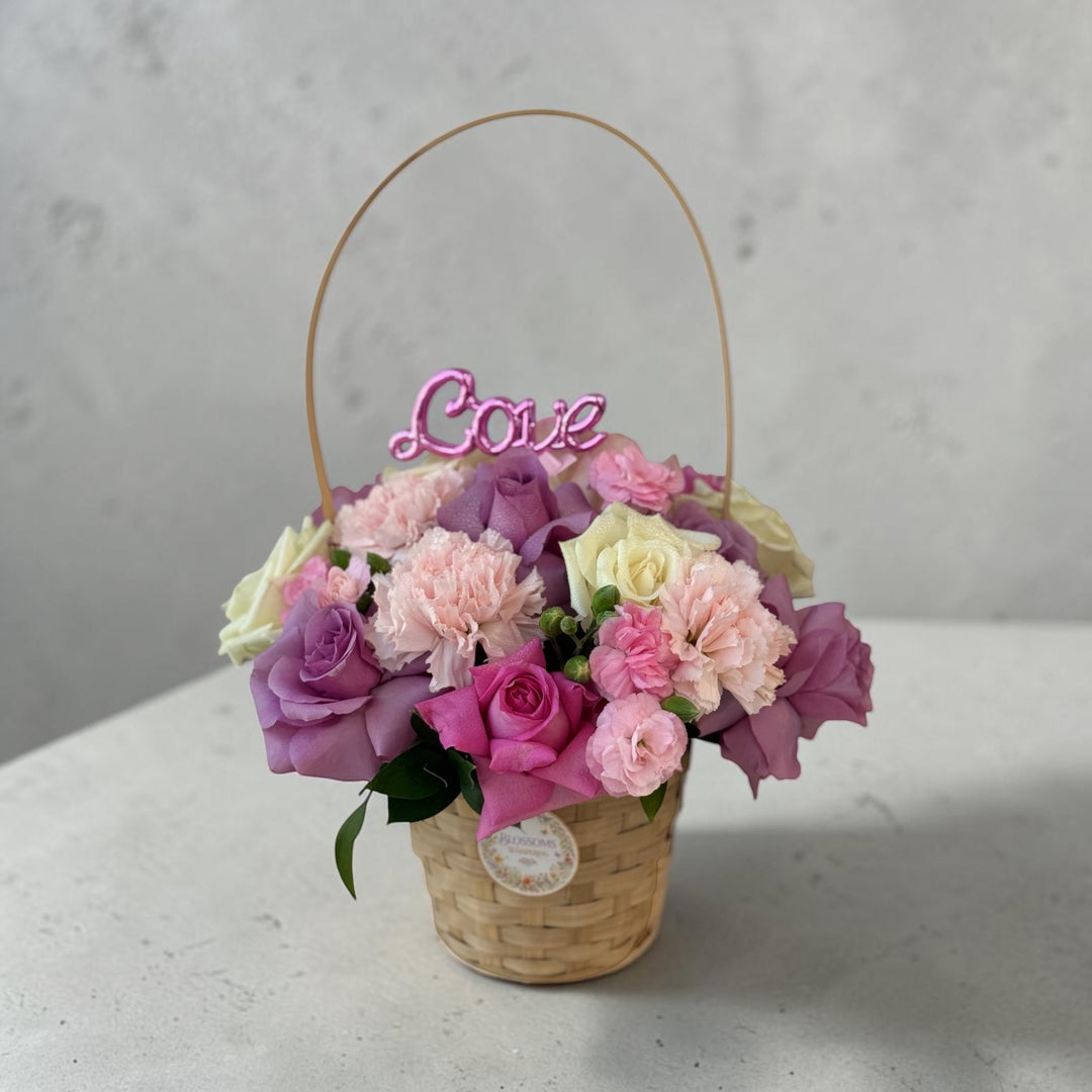 Love Basket Flower Arrangement