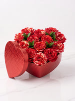 Load image into Gallery viewer, Candy Stripe Rose Heart Box