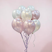 Pearl Pink & White Balloon Bouquet