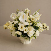 Ivory Elegance Ceramic Vase Arrangement