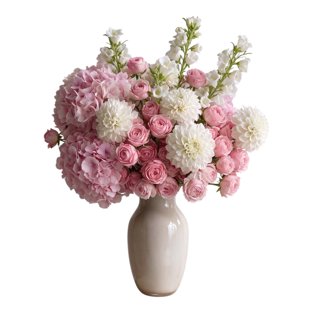 Soft Pink Garden Vase Arrangement
