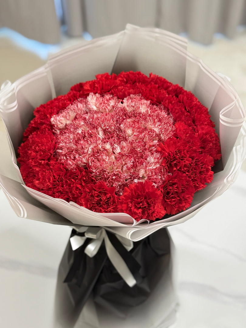 Red Carnation Blooming Bouquet
