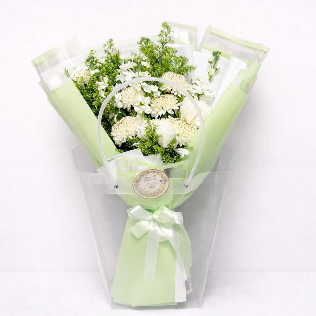 Verdant Whisper – A Symphony of White & Green