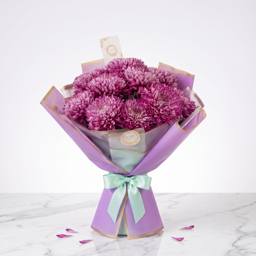 Purple Chrysanthemum Bouquet
