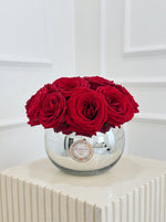 Load image into Gallery viewer, Red Rose Bowl Arrangement