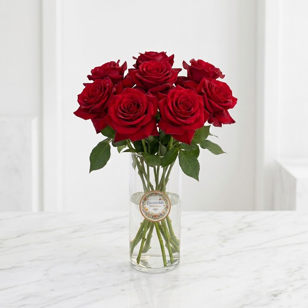 Red Rose Vase