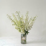 Load image into Gallery viewer, Heavenly Blooms White Delphinium Vase