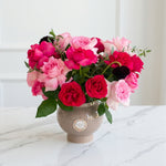 Load image into Gallery viewer, Romantic Red &amp; Pink Roses in Vase