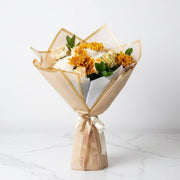 Golden Glow White & Yellow Chrysanthemum Bouquet