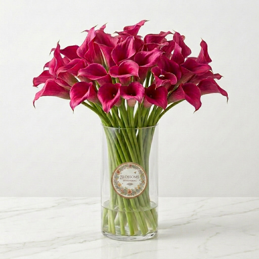 Blush Calla Lilies Vase