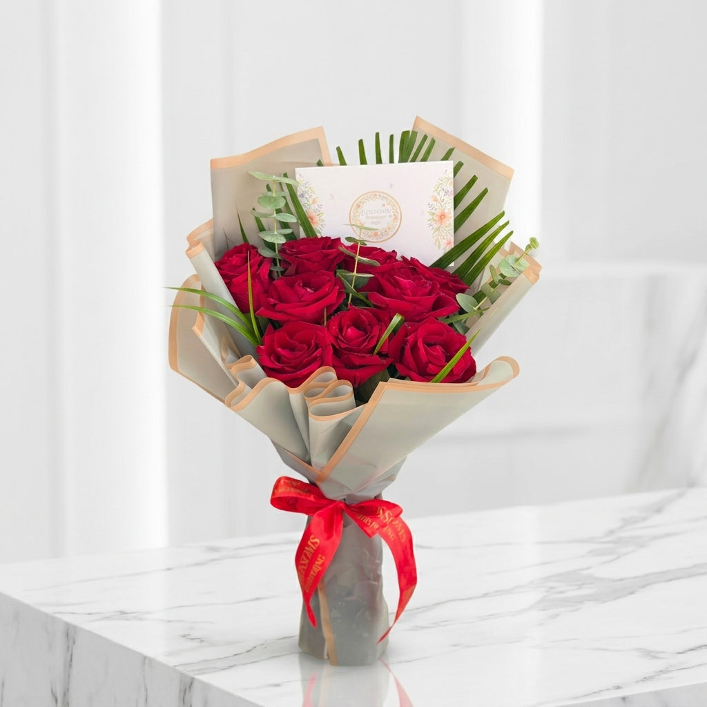 Timeless Red Roses Floral Bouquet