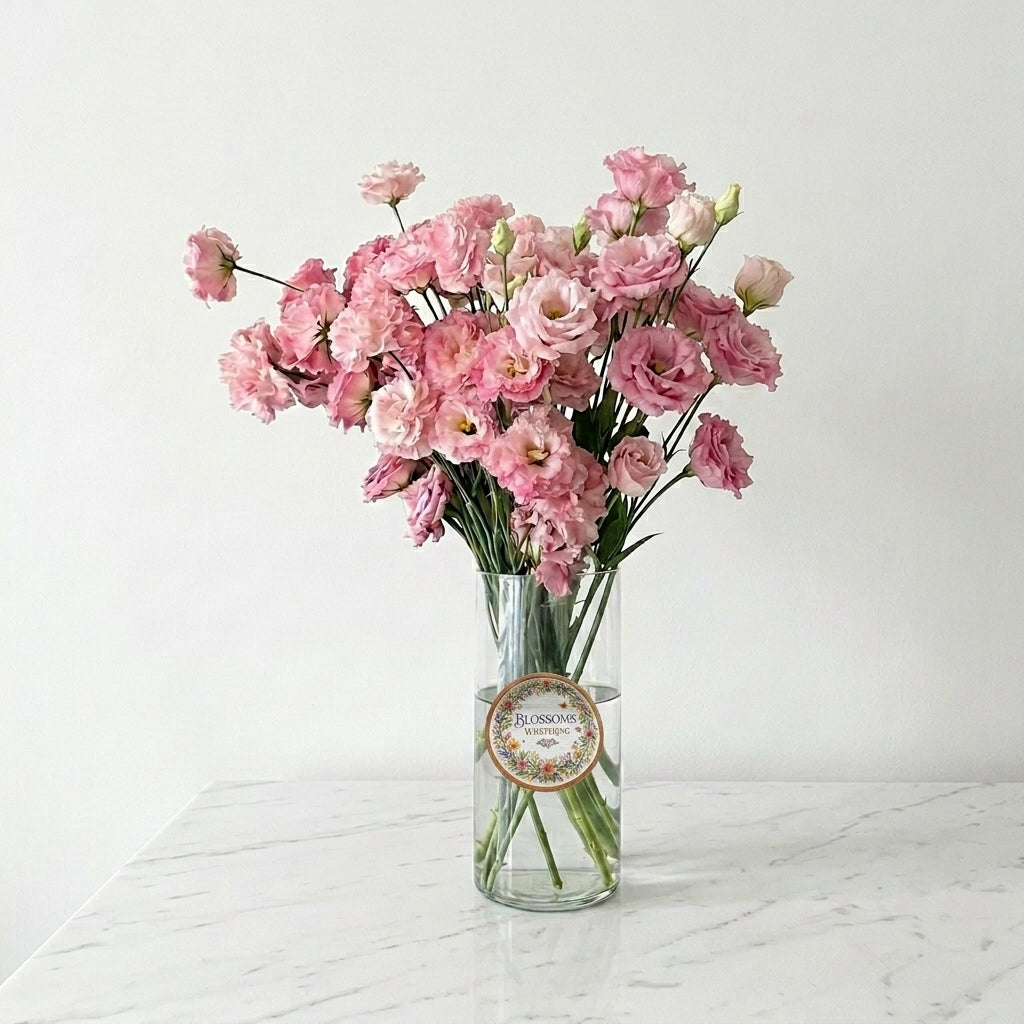 Pink Eustoma Elegance Vase