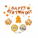 Load image into Gallery viewer, Gold Orange Birthday Balloon Kit