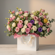 Graduation Pink & White Bag Arrangement