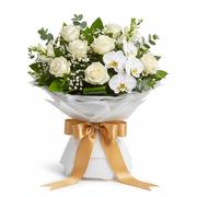 Eid Mubarak Bouquet - White & Gold
