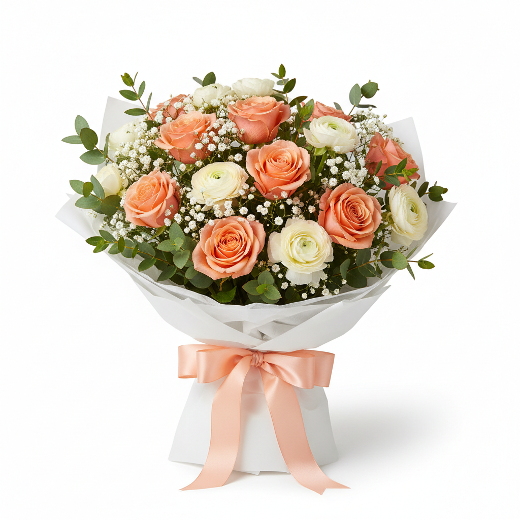 Peach Cream Bouquet