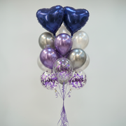 Purple Balloon Bouquet Set
